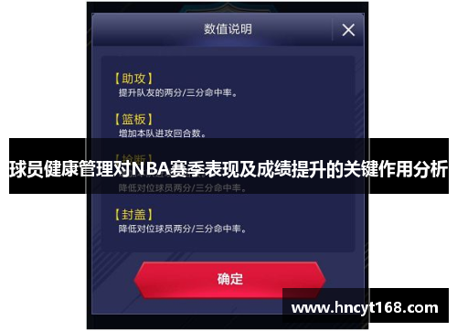 球员健康管理对NBA赛季表现及成绩提升的关键作用分析